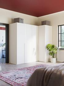 Narożna szafa modułowa Leon, 215 cm, różne warianty, Korpus: płyta wiórowa z certyfika, Biały, S 215 x W 200 cm, moduł narożny, Basic