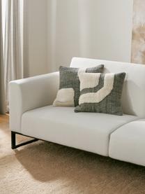 Divano letto 3 posti Josephine, Rivestimento: 100% poliestere Con 40.00, Struttura: legno di pino massiccio e, Piedini: metallo, Tessuto bianco latte, Larg. 238 x Prof. 85 cm