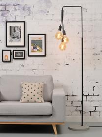 Große Stehlampe Oslo mit Betonfuß, Lampenfuß: Beton, Schwarz, Grau, H 190 cm
