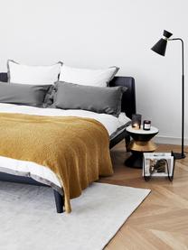 Satin-Kopfkissenbezüge Premium aus Bio-Baumwolle in Dunkelgrau mit Stehsaum, 2 Stück, Webart: Satin Fadendichte 400 TC,, Dunkelgrau, B 40 x L 80 cm