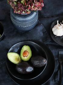 Assiettes à déjeuner Organic, 4 pièces, Grès cérame, Noir, Ø 20 cm
