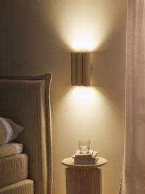 Luminaire LED up & down Tacey, Métal, Beige clair, larg. 18 x haut. 28 cm