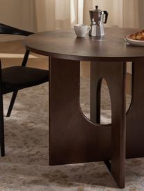 Okrúhly jedálenský stôl Apollo, v rôznych veľkostiach, Dubové drevo, tmavohnedá lakovaná, Ø 100 cm