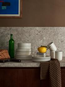 Porcelánová súprava riadu Facile, 6 osôb (30 dielov), Vysokokvalitný tvrdý porcelán (cca 50 % kaolín, 25 % kremeň a 25 % živec), Lomená biela s čiernym okrajom, 6 osôb (30 dielna súprava)