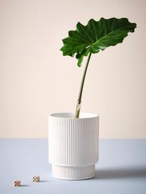 Cache-pot en céramique Ruby, Céramique, Blanc, beige, Ø 21 x haut. 26 cm