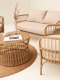 Set salotto da giardino Hampton 4 pz, Rivestimento: 100% poliestere, Struttura: alluminio rivestito, Beige, marrone chiaro, Set in varie misure