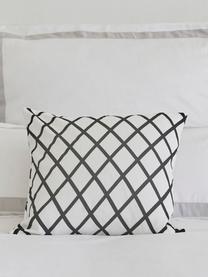 Housse de coussin 40x40 noir et blanc Romy, Noir, crème