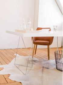 Kunstleren fauteuil Nora met houten poten, Bekleding: kunstleer (polyurethaan), Poten: eikenhout, Kunstleer cognac, licht eikenhout, B 56 x D 55 cm