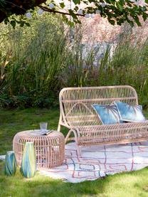 Okrągły stolik pomocniczy z rattanu Kim, Rattan naturalny, Rattan, Ø 60 x W 37 cm