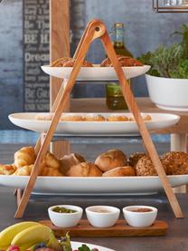Etagere Artesano mit abnehmbaren Schalen, Akazienholz, Weiß, Set in verschiedenen Größen