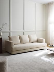 Sofa Tribeca (3-osobowa), Tapicerka: 100% poliester Dzięki tka, Stelaż: lite drewno sosnowe, Nogi: lite drewno sosnowe, laki, Jasnobeżowa tkanina, S 228 x G 104 cm