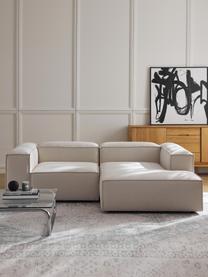 Modulares Ecksofa Lennon, Bezug: 100 % Polyester Der strap, Gestell: Massives Kiefernholz FSC-, Füße: Kunststoff, Webstoff Off White, B 238 x T 180 cm, Eckteil links