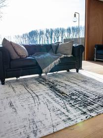 Teppich Metro mit abstraktem Muster, 100 % Polyester, Hellgrau, Anthrazit, B 80 x L 150 cm (Grösse XS)