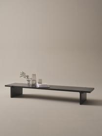 Tavolino da salotto in legno di quercia Tottori, Legno di quercia, Legno di quercia laccato nero, Larg. 180 x Prof. 44 cm