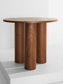 Okrúhly stolík Colette, Ø 90 cm, MDF-doska strednej hustoty, s dyha z orechového dreva, s FSC certifikátom, Orechové drevo, Ø 90 cm