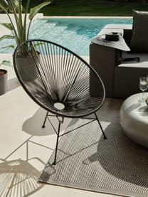 Fotel wypoczynkowy ze splotu z tworzywa sztucznego Bahia, Czarny, S 81 x G 73 cm