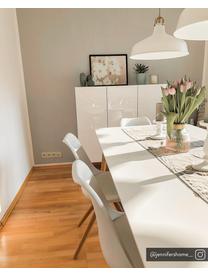 Table de style scandinave Flamy, 160 x 90 cm, Blanc, bois de chêne