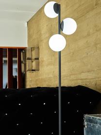 Zewnętrzna lampa z funkcją przyciemniania i wtyczką Globy, Czarny, biały, Ø 42 x W 175 cm