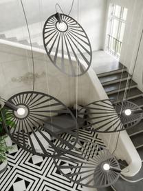 Grande suspension artisanale Emi, Noir, larg. 110 x prof. 80 cm
