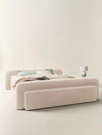 Čalouněná postel Komoro, Béžová, Š 160 cm, D 200 cm