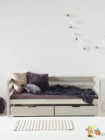 Kinderbett Eco Comfort aus Kiefernholz, 70 x 160 cm, Massives Kiefernholz, FSC-zertifiziert, Schichtholz, Grau, B 70 x L 160 cm