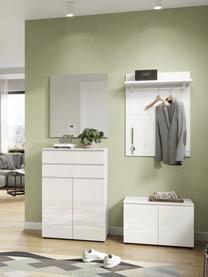 Schoenenkast Ontario, Frame: met melamine beklede spaa, Poten: plastic, Wit, B 75 x H 108 cm