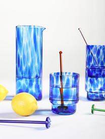 Wassergläser Tortoise, 4 Stück, Glas, Blau, Transparent, Ø 8 x H 10 cm, 300 ml