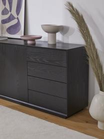 Komoda z fornirem z drewna jesionowego Noel, Płyta pilśniowa średniej gęstości (MDF) z fornirem jesionowym, Drewno naturalne, fornir, S 180 x W 79 cm