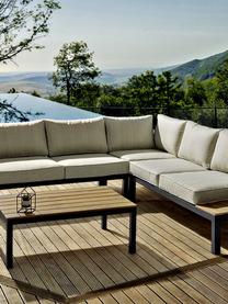 Tuin loungeset Elias, 4-delig, Frame: gepoedercoat en corrosieb, Plateaus: kunststof in hout-optiek, Antraciet, hout, beige, B 246 x D 246 cm
