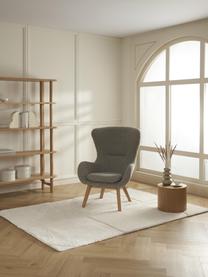 Flauschiger Hochflor-Teppich Jade mit erhabener Hoch-Tief-Struktur, Flor: 100% Polyester, GRS-zerti, Cremeweiß, B 120 x L 180 cm (Größe S)