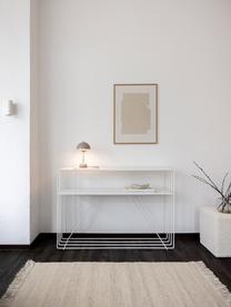 Metalen sidetable Ria, Staal, gepoedercoat, Wit, B 125 x H 86 cm
