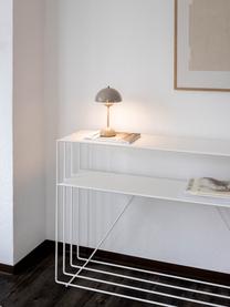 Metalen sidetable Ria, Staal, gepoedercoat, Wit, B 125 x H 86 cm