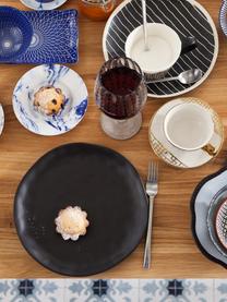 Assiettes plates Organic, 4 pièces, Grès cérame, Noir, Ø 26 cm