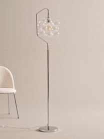 Lampa podłogowa z kloszem ze szkła Colossos, Odcienie srebrnego, transparentny, Ø 34 x W 165 cm