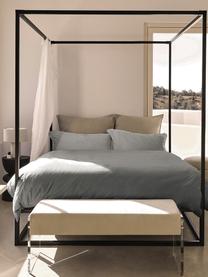 Bavlnená posteľná bielizeň s vypraným efektom Arlene, Tmavosivá, 200 x 200 cm + 2 vankúše 80 x 80 cm