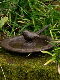 Decoratieve zonnewijzer Vogel, Gecoat metaal, Donkerbruin, Ø 25 x H 10 cm