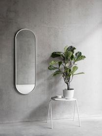 Ovaler Wandspiegel Norm, Rahmen: Aluminium, pulverbeschich, Spiegelfläche: Spiegelglas, Weiss, B 40 x H 130 cm