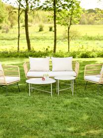 Garten-Couchtisch Vitus aus Metall, Metall, beschichtet, Hellgrau, Ø 70 x H 35 cm