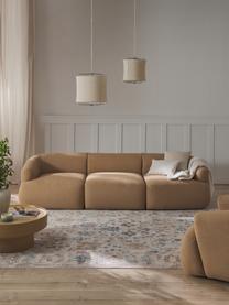 Sofa modułowa bouclé Sofia (3-osobowa), Tapicerka: bouclé (100% poliester) D, Stelaż: drewno świerkowe z certyf, Nogi: tworzywo sztuczne, Beżowy bouclé, S 273 x G 103 cm