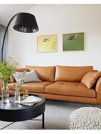 Leder Big Sofa Canyon (3-Sitzer) in Cognacfarben mit Holz-Füssen, Bezug: Semianilinleder, Leder Cognac, Buchenholz, B 225 x T 100 cm