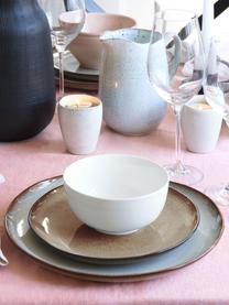 Ručně vyrobený mělký talíř Sandrine, Keramika, Odstíny béžové, Ø 22 cm, V 2 cm