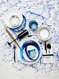 Gemusterte Porzellan-Schälchen Pacific, 6er-Set, Porzellan, Weiss, Blau, Ø 11 cm
