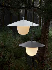 Mobiele dimbare LED outdoor lamp Ani om op te hangen of te zetten, Lampenkap: aluminium, Lampvoet: gecoat aluminium, Wit, Ø 22 x H 33 cm