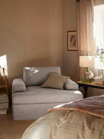 Poltrona con rivestimento sfoderabile Russell, Rivestimento: 100% cotone Con 50.000 ci, Struttura: legno di pino massiccio c, Gambe: plastica, Tessuto beige, Larg. 103 x Prof. 112 cm