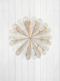 Handgefertigter Leuchtstern Marigold, Baldachin: Kunststoff, Off White, Ø 45 cm