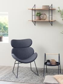 Poltroncina Cazar, Rivestimento: 100% poliestere, Struttura: metallo verniciato a polv, Tessuto grigio, Larg. 69 x Prof. 79 cm