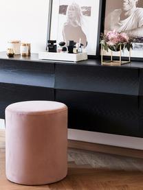 Pouf in velluto Daisy, Rivestimento: velluto (poliestere) Con , Struttura: compensato, Velluto rosa chiaro, Ø 38 x Alt. 45 cm