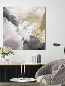 Handgemaltes Leinwandbild Freja Secret Life, Bild: Daler Rowney HQ Acrylfarb, Mauve, Beige- ud Grautöne, B 100 x H 100 cm
