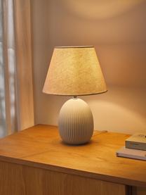 Lampa stołowa Desto, Jasny szary, Ø 25 x W 36 cm