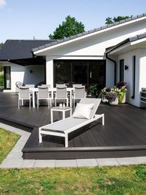 Tumbona de aluminio para exterior Copacabana, Estructura: aluminio pintado, Superficie: Textilene, Blanco, L 195 x An 60 cm